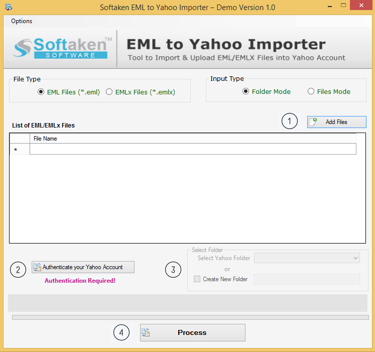 Softaken EML to Yahoo Mail software
