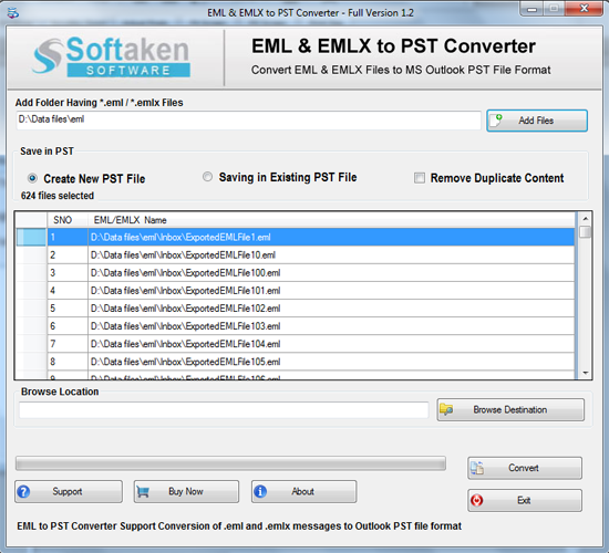 Softaken EML to Outlook Converter screenshot