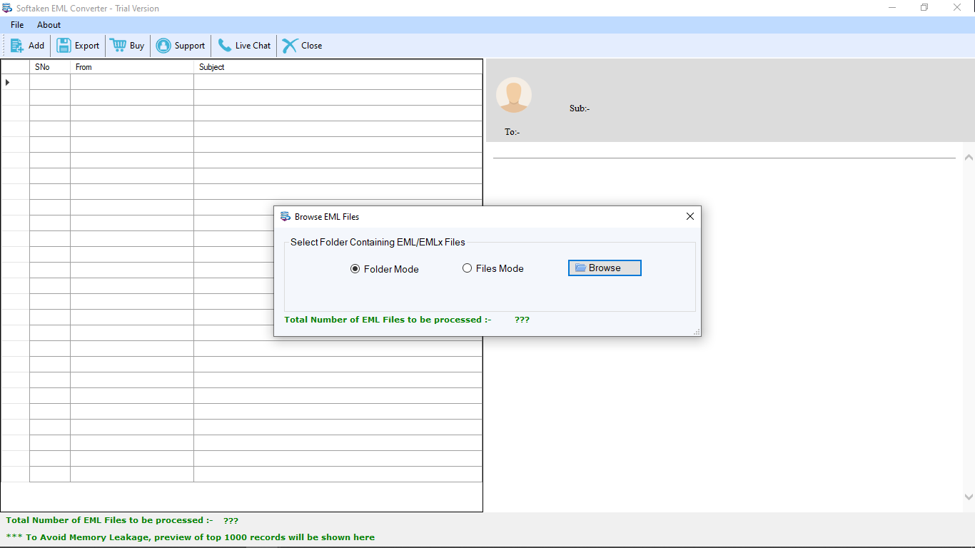 EML to Outlook Converter screenshot