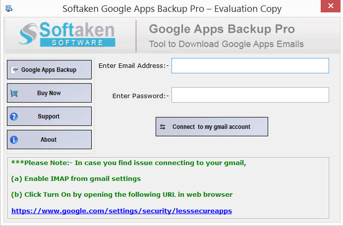 Windows 10 Softaken G Suite Backup Tool full