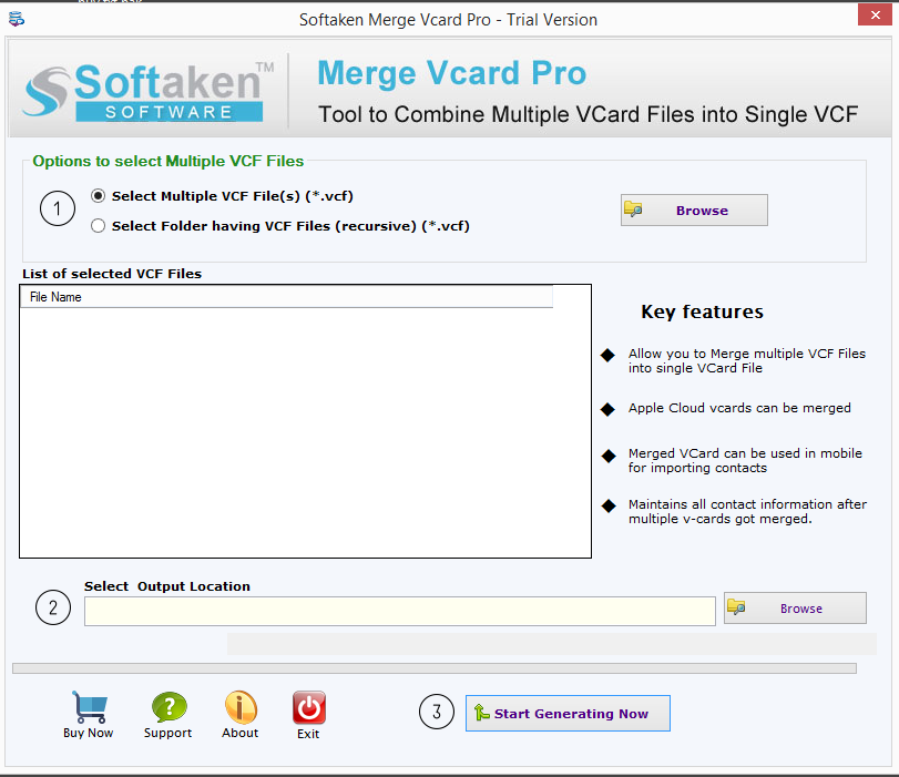 Softaken Merge vCard Windows 11 download