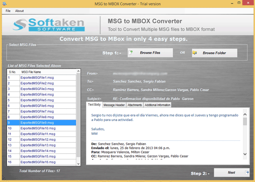 Windows 7 Migrate MSG to MBOX 1.0 full