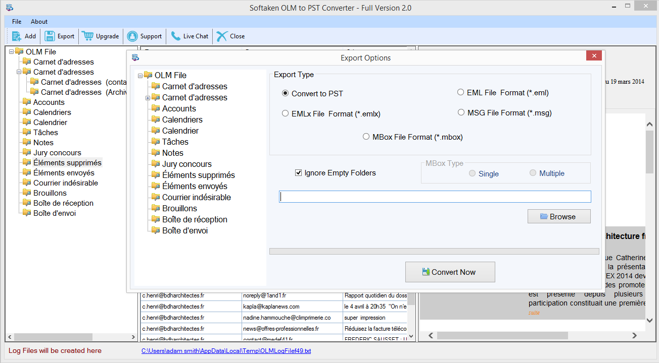Softakensoftware OLM to PST Converter
