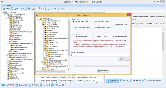 Outlook PST to MBOX Converter Screenshot