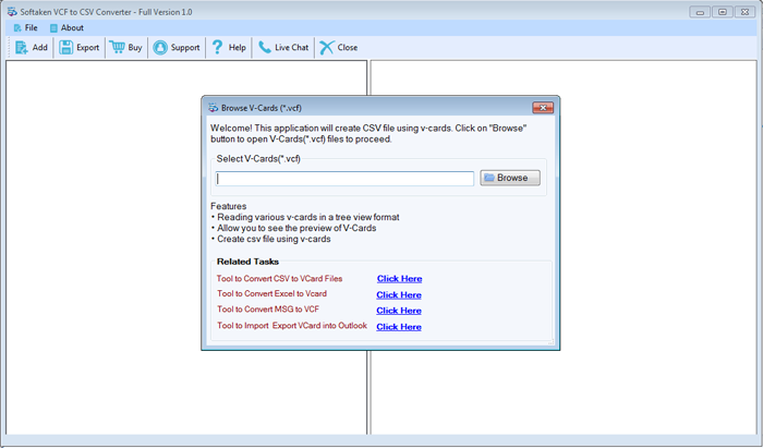 Softaken vCard to CSV Converter Windows 11 download
