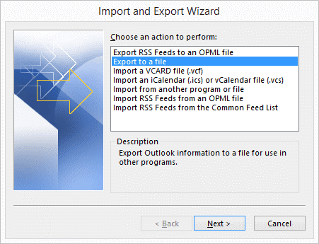 export to file