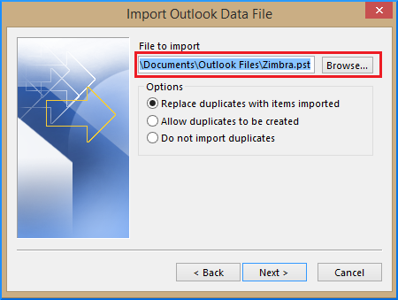 import outlook data file