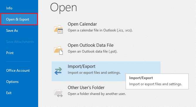 open export