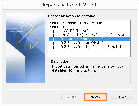 Import & Export Wizard