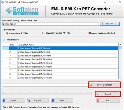 Convert EML to PST