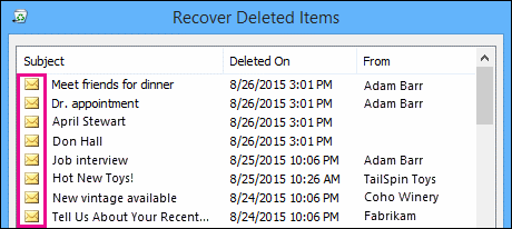 Recoverable Items