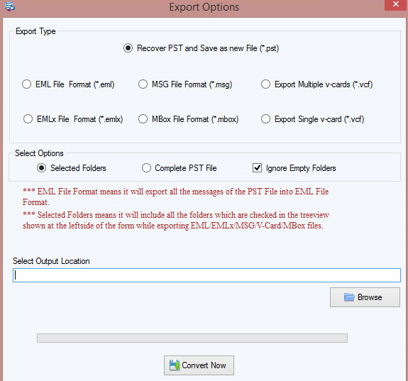 Output Location