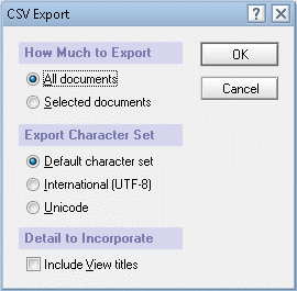 CSV Export