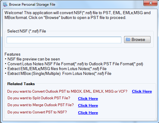 Browse Lotus Notes NSF