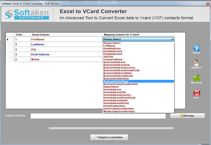 convert xls to vcf online